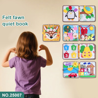 Jouet de voyage personnalisé Montessori Livre silencieux en feutre doux Jouets éducatifs Livre d'activités pour bébé en bas âge de 5 à 7 ans