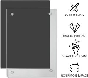 2 tablas de cortar acrílicas para encimera de cocina, tabla de cortar transparente antideslizante con labio para protector de encimera - Product Image 3
