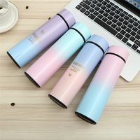 Thermos à double paroi à isolation sous vide numérique 500 ml, bouteille d'eau intelligente en acier inoxydable avec affichage de la température LED
