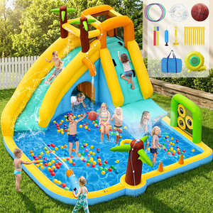 Château gonflable pour enfants FBSPORT, châteaux gonflables et toboggans aquatiques <span class=keywords><strong>pas</strong></span> chers, équipement de terrain de jeu intérieur pour enfants - Product Image 1