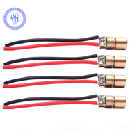 Module de diodes à points Laser rouge, à tête Laser rouge 650nm 6mm 3V 5mW 2 pièces