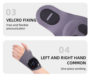 Tragbarer elektrischer Handgelenk-Massagegürtel mit Wärme zur Schmerzlinderung und Verletzungsprävention, 800mAh Akku - Product Image 3