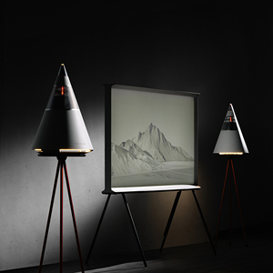 TRETTITRE Patented Cone Concrete Speaker, 3-Way 360. Surround Sound AC Version 3.5 APP TWS RGB <b>Light</b> for Luxury Home 3-Way - Product Image 5