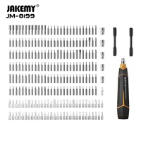 Boîte à outils de réparation domestique transfrontalière Black Label JM-8199 avec tournevis manuel en acier au chrome-vanadium et poignée TPR, étui rigide