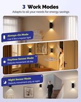 Lampes de nuit LED 3CCT avec détecteur de mouvement, lumière murale rechargeable par USB, éclairage magnétique vers le haut et vers le bas pour les escaliers, le porche, la décoration d'intérieur