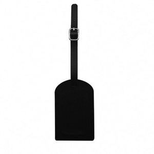 Custom Logo Business Gift Soft Leather <b>Name</b> Luggage <b>Tags</b> Most Popular Travel Suitcase Baggages <b>Tag</b> with Buckle - Product Image 2