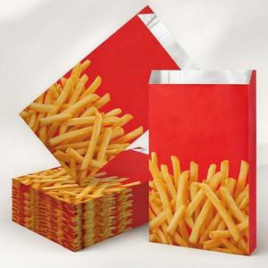 Sac en papier résistant à la graisse pour croissants, collations, biscuits, sandwichs, frites, pâtisseries, hamburgers, avec doublure en papier ciré de qualité alimentaire, couleur personnalisée - Product Image 5