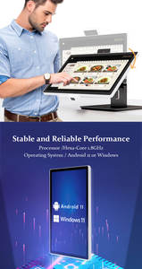 패스트 푸드 슈퍼마켓 15.6 21.5 23.8 인치 셀프 서비스 지불 키오스크 바코드 리더 실내 OEM 올인원 POS 시스템 - Product Image 5