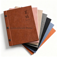 Couverture de Menu de Restaurant en Similicuir PU Format Lettre (21.6x27.9 cm) A4, Porte-Menu en Faux Cuir