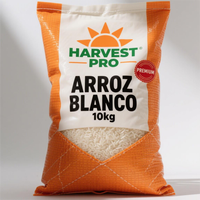 Sac d'emballage vide en plastique tissé pour riz, 5kg, 10kg, 25kg, 50kg, sac en PP tissé laminé BOPP pour riz