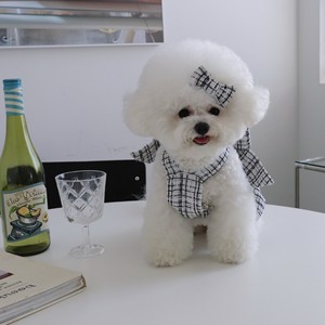 Nuovo Abbigliamento Trendy per Animali Domestici, Vestiti Primaverili alla Moda per Cuccioli, Stile con Fiocco, Abito Morbido in Cotone per Cani e Gatti - Product Image 5