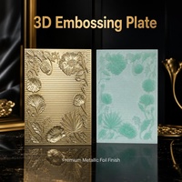 Plaque d'estampage 3D sculptée sur mesure TPS DF-12-115 en laiton (matrice mâle) + matrice femelle en résine, précision CNC pour logo d'emballage de luxe