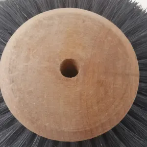 Cepillos de rueda de madera con cerdas negras naturales, herramientas de joyería tipo 2A