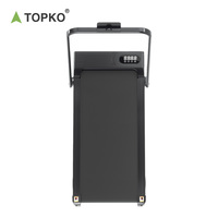 Caminadora Plana TOPKO con Pasamanos - Caminadora Eléctrica Compacta para el Hogar, Superficie Antideslizante y Velocidad Ajustable