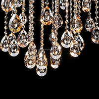 Lustre en cristal doré multi-niveaux sur mesure, grand luminaire suspendu de luxe pour hall d'hôtel, villa, projet de hall