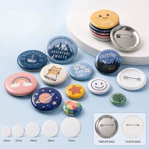 Custom Logo Tinplate Round Metal <b>Button</b> Pins Multi-Size Professional Manufacturer Printed <b>Badges</b> for Brand Gifts - Product Image 1
