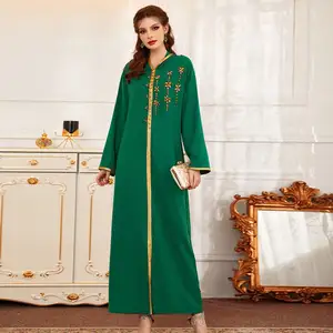 Eid Ramadan Diamonds Abaya Dubai Turkey Muslim Prayer Dress Islam Dresses For Women Green Phnom Penh Kaftan Morocco Hot