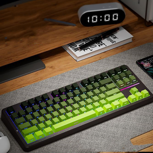 Süper patlayıcı modelleri yan kazınmış keycaps kablosuz üç modlu conta yapısı oyun yarışması özel mekanik klavye - Product Image 4