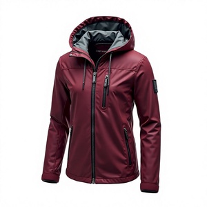 Veste softshell pour femme, à capuche, zippée, imperméable, coupe-vent, respirante, pour l'extérieur, hiver - Product Image 1