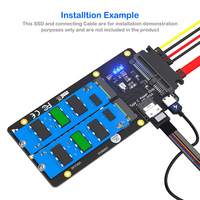 Adaptateur M.2 2-en-1 pour III 2,5 pouces vers SFF-8654 Type-C Alimentation pour NVMe SSD - Extension de stockage pour ordinateur de bureau/ordinateur portable/serveur (En stock)