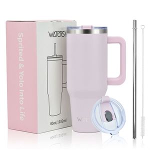 Luxury 40oz Stainless Steel <b>Beer</b> Tumbler with Handle Metal Straw American Style Travel Coffee Camping Thermoses Car Cup Handgrip - Product Image 6