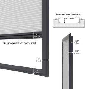 Được xây dựng trong di động Shades tổ ong Rèm bên trong khung gắn cử<span class=keywords><strong>a</strong></span> sổ tùy chỉnh Shades cách nhiệt sự riêng tư kiểm soát ánh sáng - Product Image 6
