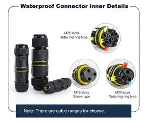 Mini IP68 Waterproof Cable Connector M16 M20 M25 Connector Waterproof Electrical Simple Installation Cable Connector