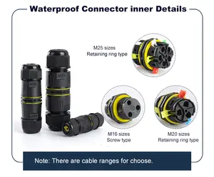 Мини IP68 водонепроницаемый кабельный разъем M16 M20 M25 разъем водонепроницаемый Электрический простой монтажный Кабельный разъем