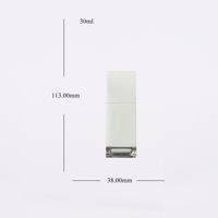 Flacon carré personnalisable de 30 ml pour lotion, crème, sérum, emballage cosmétique