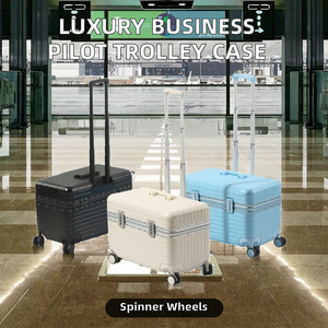 Nouvelle valise de luxe pour pilotes d'affaires, valise trolley avec roulettes pivotantes, roues universelles, cadre en aluminium, valise de voyage avec serrure - Product Image 2