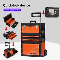 En stock, chariot à outils Luwei, boîte à outils à cinq tiroirs, type à tige de traction, multifonctionnel, capacité de charge de 100 kg, garantie d'un an