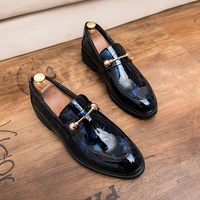 IStapromo Cadeaux Chaussures Habillées en Cuir pour Hommes Bureau Affaires Mariage Mocassins Colorés Brillants à Boucle Oxford pour Soirée