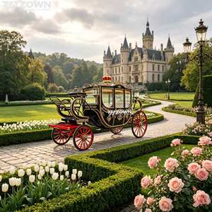 Nouvelle Carrosse Royale de Luxe Électrique en Acier de Haute Qualité, Populaire pour Mariages, à Vendre, 4 Roues, Type Carrosse à Chevaux - Product Image 1