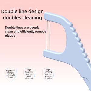 Floss Stick per Bambini con Design Cartoonesco in Materiale HIPS, Impugnatura Antiscivolo, Delicato per Gengive Sensibili, Uso Orale, 60 Pezzi Monouso - Product Image 5