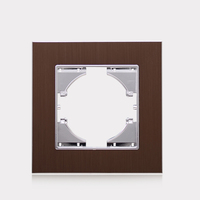 Interruptor de Pared de 2 Vías y 2 Botones, Estándar Europeo, Acero Inoxidable, Panel Táctil, Aluminio Cepillado, 10A, 220-250V~