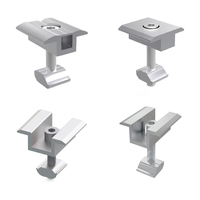 Support de montage solaire pour toit en alliage d'aluminium réglable UISOLAR 30 mm 35 mm avec colliers de fixation noirs pour extrémités et intermédiaires
