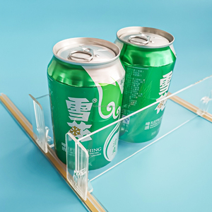 Best Selling Acrylic Spring Shelf Pushers System Adjustable Pegboard Five-compartment Cosmetic Tray <b>Divider</b> - Product Image 5