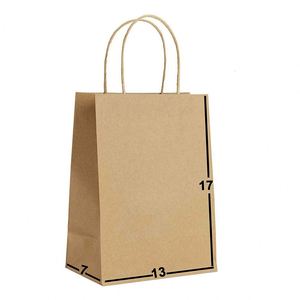 Kraft Paper Gift <b>Bags</b> Bulk with Handles Ideal for Shopping Packaging Retail Party Gifts Wedding Custom Printed Recycled <b>Bag</b> - Product Image 1