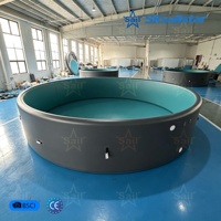 Piscine gonflable haute rigidité Drop Stitch de 4m et 5m de diamètre, grande piscine hors sol pour la famille, les centres de villégiature et les fêtes de jardin