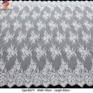 Tissu de <span class=keywords><strong>dentelle</strong></span> de mariée de mariage français 3*1.5 mètres de tissu de <span class=keywords><strong>dentelle</strong></span> de Chantilly blanc <span class=keywords><strong>ivoire</strong></span> - Product Image 5