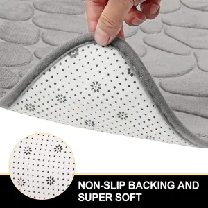Tapis de salle de bain moderne en PVC, antidérapant et absorbant, incurvé, pour le bain, la <span class=keywords><strong>douche</strong></span> et les toilettes, tapis en relief pour la maison - Product Image 6