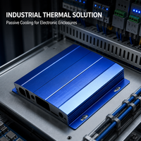 Casing Heatsink Aluminium Ekstrusi dengan Flensa Pemasangan CNC, Enklosur Peralatan Elektronik Kustom untuk Inverter LED Amplifier