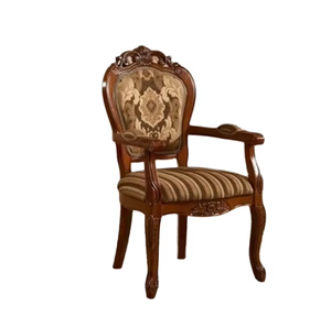 <span class=keywords><strong>Chaise</strong></span> de salle à manger classique, dossier <span class=keywords><strong>en</strong></span> tissu, fauteuil, style américain, tissu floral, <span class=keywords><strong>chaise</strong></span> de bureau à domicile - Product Image 5