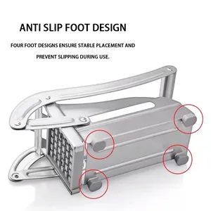 Nhà bếp thép không gỉ khoai tây Slicer Hướng dẫn sử dụng rau khoai tây Shredder khoai tây chipper máy