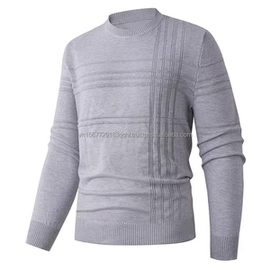2026 New Style Men Crew Neck Pullover Sweater Solid Color Simple Fashion All <b>Match</b> Soft <b>Long</b> Sleeve Bottoming Knitted Shirt Men - Product Image 3