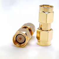 Conector Coaxial RF SMA-JJ Chapado en Oro, Tipo Recto, Adaptadores RF con Pin Interno para Comunicaciones Inalámbricas