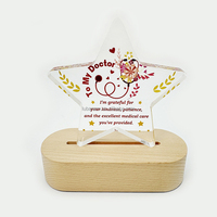 Base de lampe LED en bois en forme de cœur, plaque acrylique sentimentale pour anniversaire, remise de diplôme, Noël, cadeau