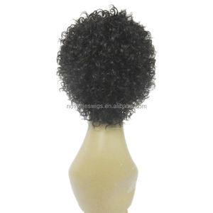 Nouveautés Perruque Cheveux Humains Sans Colle Courte Bob Afro Crépu Bouclé Coupe Pixie Jerry Curls pour Femmes Noires - Product Image 4