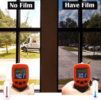 Película de Ventana Reflectante Metálica de Visión Unidireccional PET Anti-UV con Alto Rechazo de Calor, Tinte de Privacidad para Edificios Arquitectónicos, 5 Años