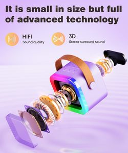 Mini Máquina de <span class=keywords><strong>Karaoke</strong></span> para Niños - Altavoz Portátil Inalámbrico de 5W con Alcance de 10m, Juguete Educativo para Niños de 5 a 15 Años, Unisex - Product Image 4
